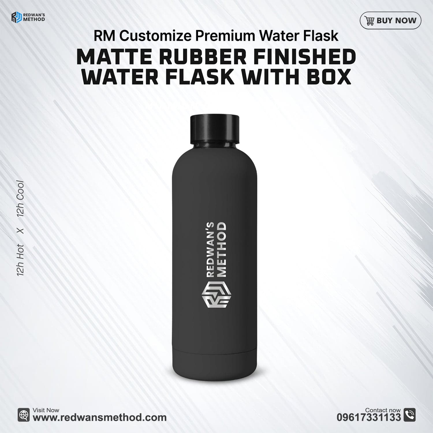 RM Customize Premium Water Flask ( Black)