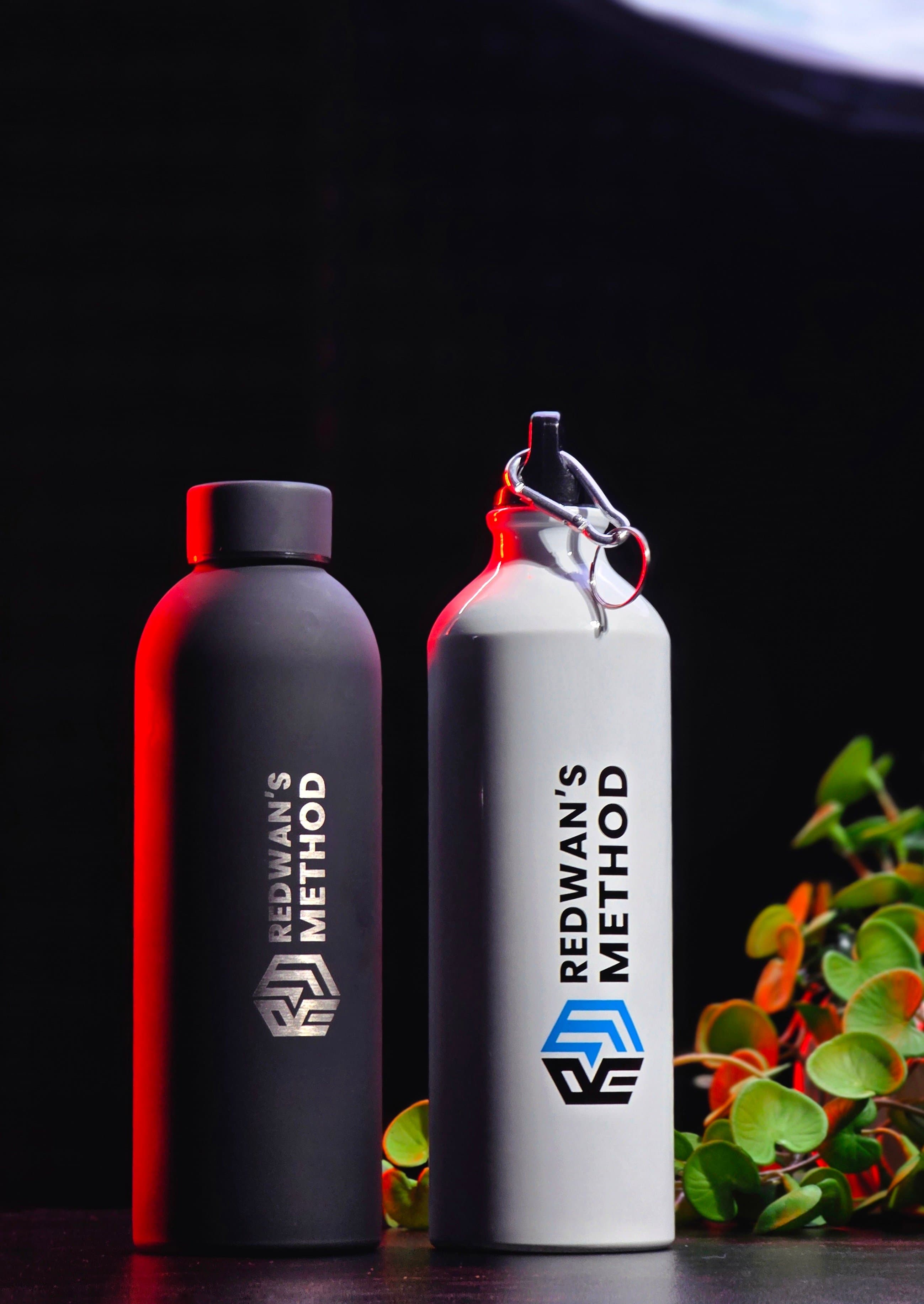 RM Customize Water Bottle Combo ( Black & White)